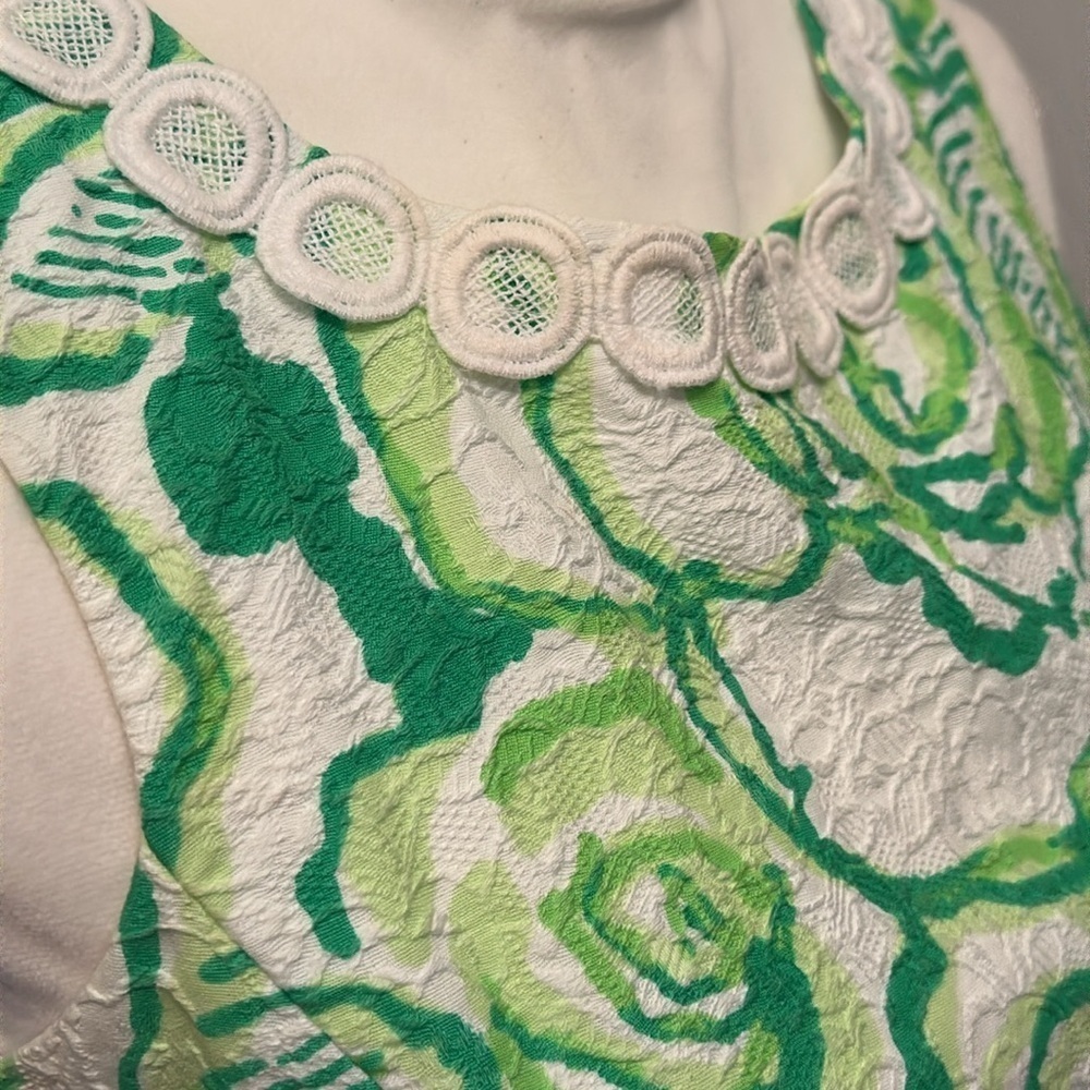 Vintage Lilly Pulitzer Mila Resort Heart Breaker Jacquard Lace Shift Mini Size 4 - Picture 6 of 16